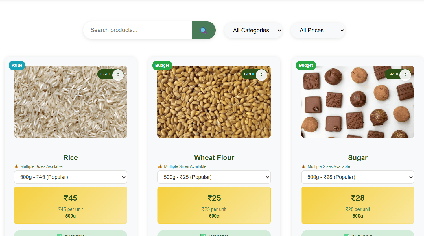 Moungiri Store E-Commerce - Hover